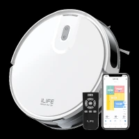 ILIFE V20 Robotic Vacuum Cleaner & Mop with Wi-Fi Connectivity (Alexa & Google Assistant, White)