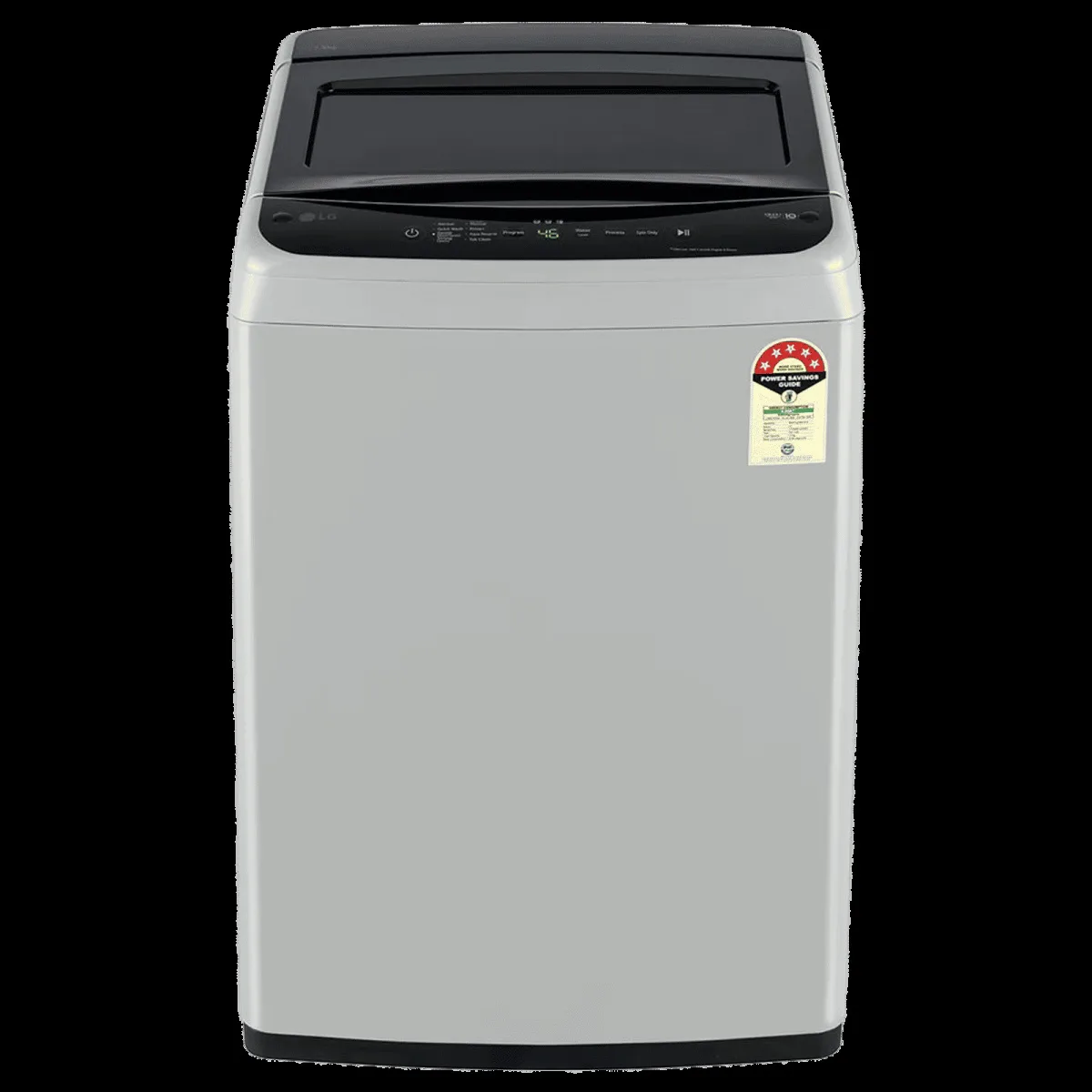 LG 7.5 kg 5 Star Inverter Fully Automatic Top Load Washing Machine (T75VBSF1Z, Smart Inverter Motor, Middle Free Silver)