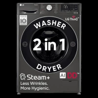 LG 12/7 kg Wi-Fi Inverter Fully Automatic Front Load Washer Dryer (Vivace WD, FHD1207STB.APBQEIL, AI Direct Drive, Platinum Black)