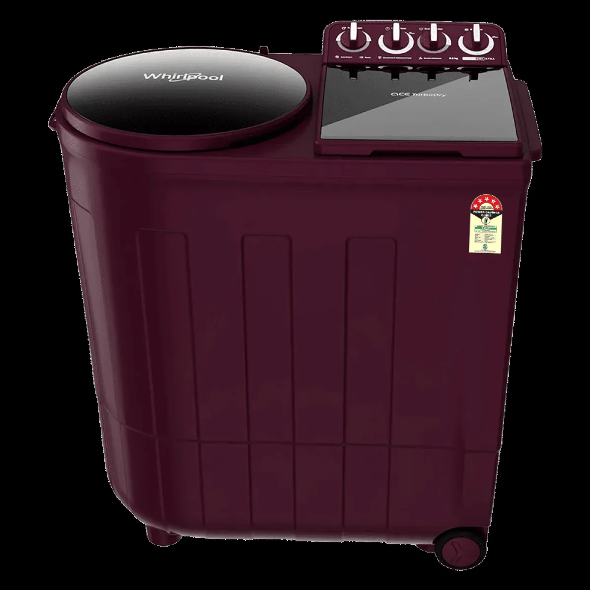 Whirlpool 8.5 kg 5 Star Semi Automatic Washing Machine with Turbo Dry Technology (30351, Wine Dazzle)