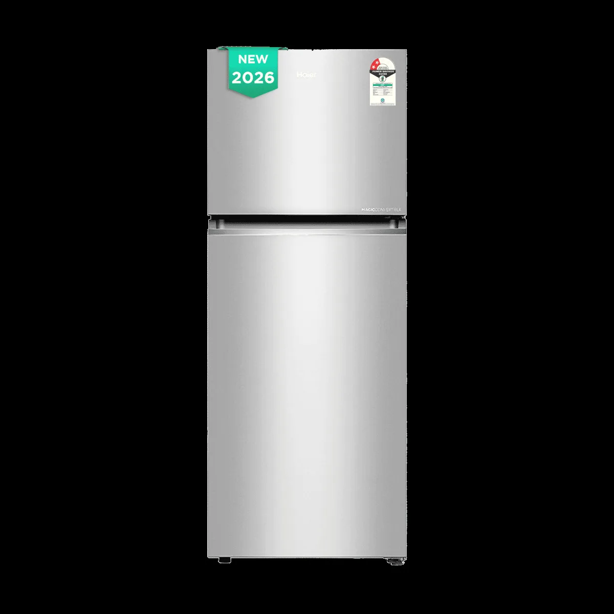 Haier 328 Litres 2 Star Frost Free Double Door Convertible Refrigerator with Triple Inverter Technology (HRF-3782BNSA-P, Nickel Steel) (2026 Model) (2026 Model)