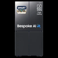 SAMSUNG 650 Litres Frost Free French Door Convertible Refrigerator with Triple Cooling (RF65DG90BDSG/TL, Black Caviar)