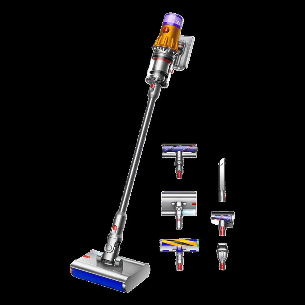 dyson V12s Detect Slim Submarine 150W Cordless Wet & Dry Vacuum Cleaner with Anti-tangle Technology (Captures Microscopic Particles, Yellow & Nickel)