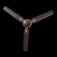 USHA Racer Chrome 1 Star 1200mm 3 Blade Copper Motor Ceiling Fan (High Lift Angle of Blade, Smoke Brown)