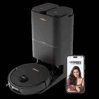 EUREKA FORBES Smartclean Robotic Vacuum Cleaner with Wi-Fi Connectivity (AI TRU Virtual Sensor, Black)