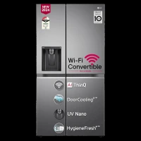 LG 630 Litres 3 Star Frost Free Side by Side Door Smart Wifi Enabled Refrigerator with Multi Air Flow (GL-L257CPZ3, Shiny Steel)