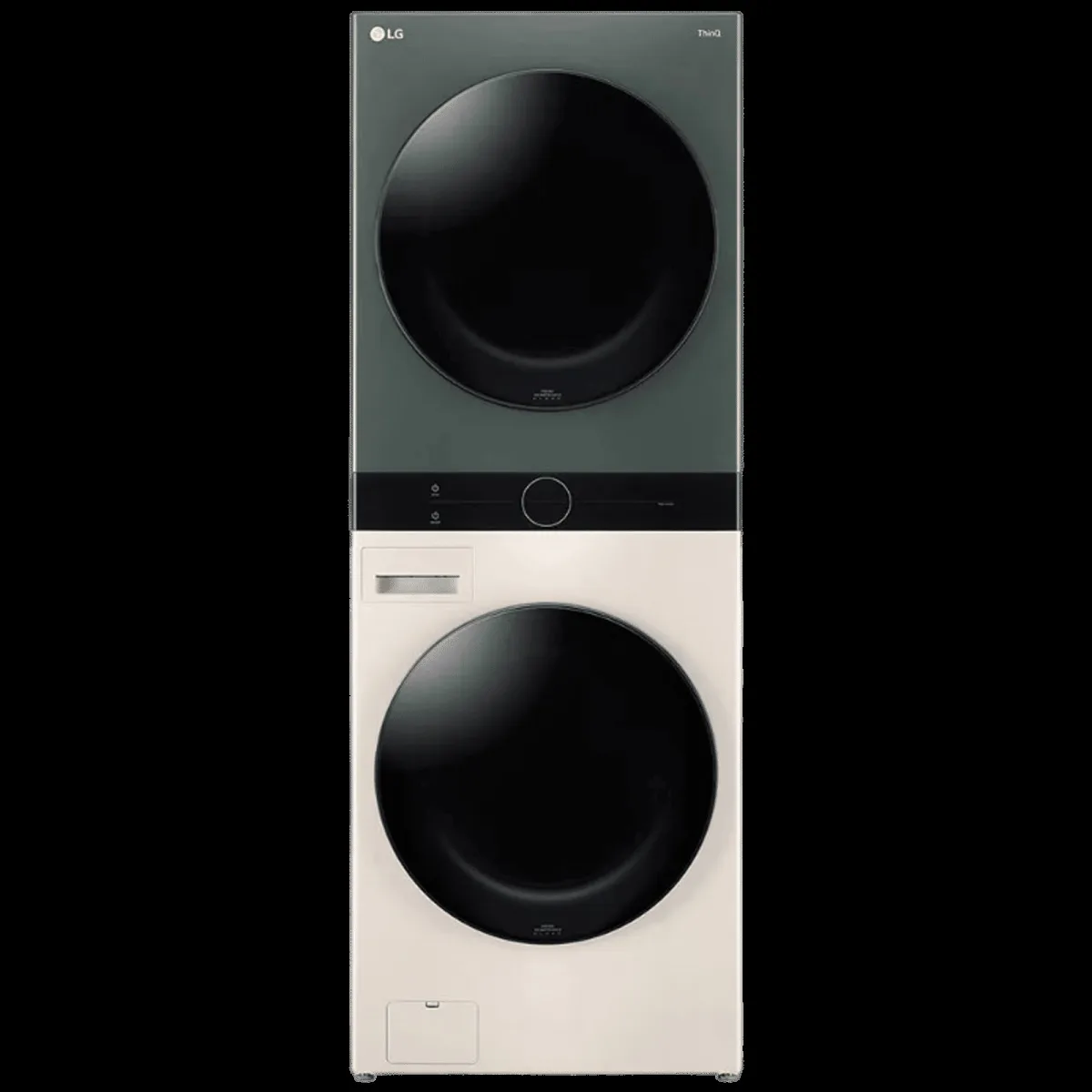 LG WashTower 13 kg/10 kg Fully Automatic Front Load Washer Dryer Combo (AI Direct Drive, FWT1310BG.ABGQEIL, Green and Beige)
