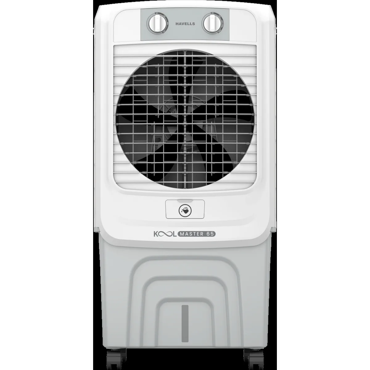 Havells KoolMaster 65 Litres Desert Air Cooler with Bacteria Shield Honeycomb Cooling Pad Technology (Dual Flow Technology, White & Grey)