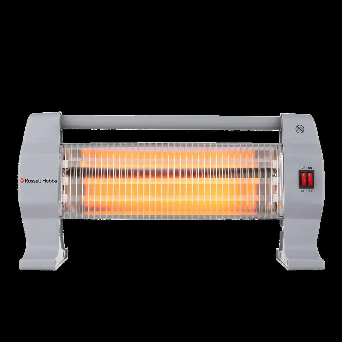 Russell Hobbs HeatLine 1200W Quartz Room Heater with 3 Heating Modes (Triple Quartz Tubes, Grey)