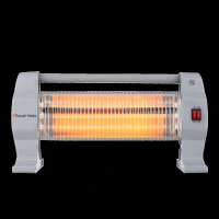 Russell Hobbs HeatLine 1200W Quartz Room Heater with 3 Heating Modes (Triple Quartz Tubes, Grey)