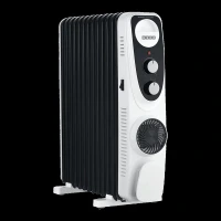 USHA 4213 F 2500W PTC Oil Filled Radiator Room Heater with IP23 Protection (Adjustable Thermostat