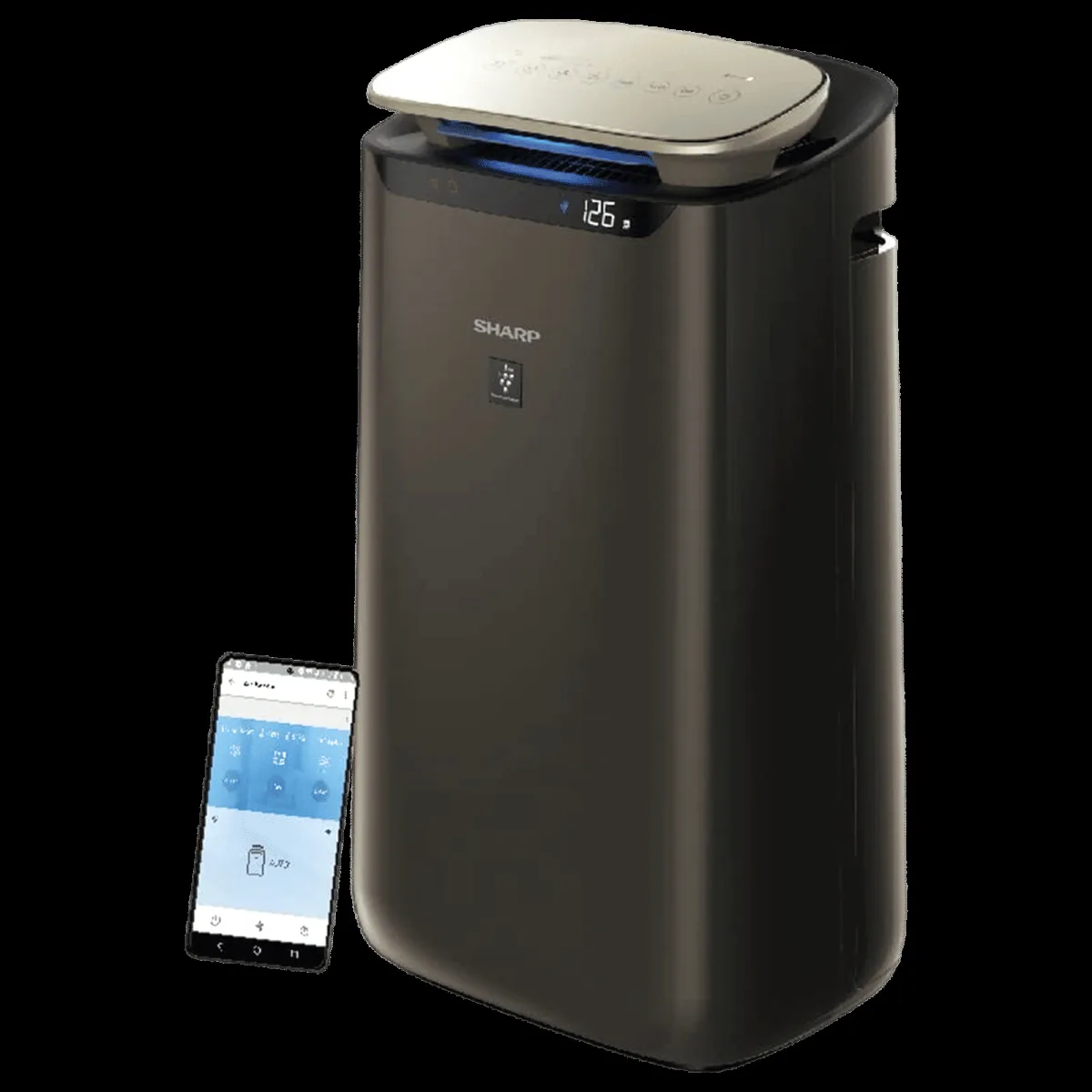 SHARP FX-J80M-H Smart Air Purifier with AIoT Support (Plasmacluster lon Technology, Black)