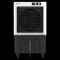Havells Aero DLX 125 Litres Commercial Air Cooler with Fully Collapsible Louvers (Multi Directional-Castor Wheels with Brakes, White & Grey)