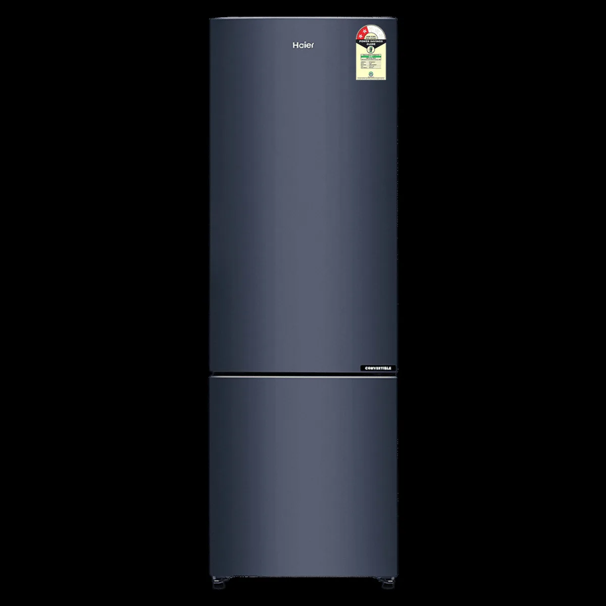 Haier 265 Litres 2 Star Frost Free Double Door Bottom Mount Convertible Refrigerator with Turbo Icing (HRB-3152BGK-P, Graphite Black)