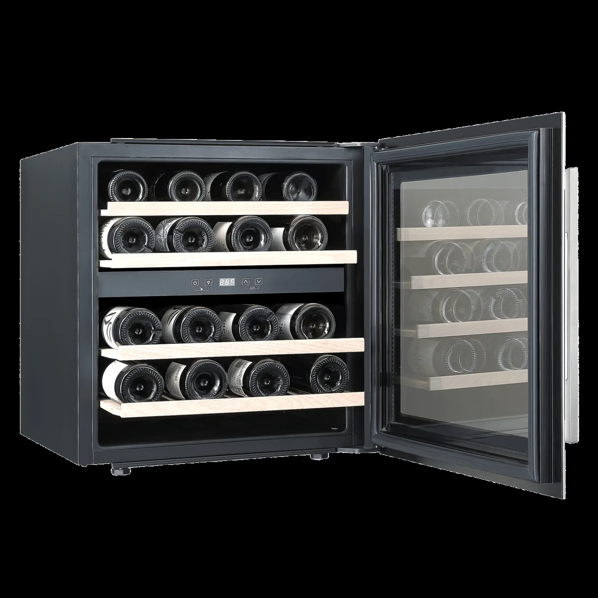 Elica EWC 92 Liters Direct Cool Single Door Wine Cooler with LED Display (2635, Black)