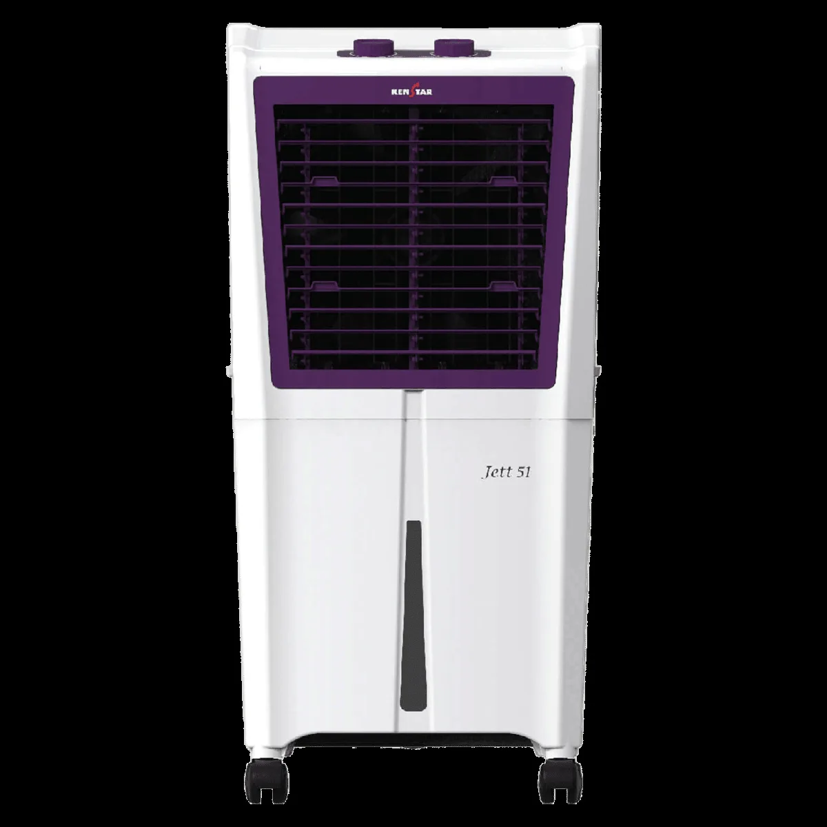 KENSTAR JETT HC 51 Litres Personal Air Cooler with Quadra Flow Technology (Collapsible Louvres, White & Purple)