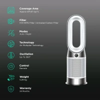 dyson Hot Plus Cool Gen1 HP10 Air Multiplier Technology Air Purifier (350 Degree Oscillation, 46293901, White)