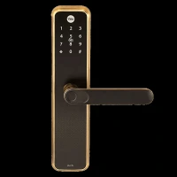 Yale Zuri S Digital Lock (Fingerprint, PIN, RFID & Manual Key Access, Antique Bronze)