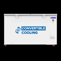 Blue Star N Series 400 Litres 4 Star Manual Defrost Double Door Convertible Deep Freezer with Quadracool Technology (HT4-N450, White)