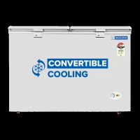 Blue Star N Series 350 Litres 4 Star Manual Defrost Double Door Convertible Deep Freezer with Quadracool Technology (HT4-N375, White)
