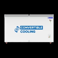 Blue Star N Series 391 Litres 2 Star Manual Defrost Double Door Convertible Deep Freezer with Quadracool Technology (HT2-M425, White)