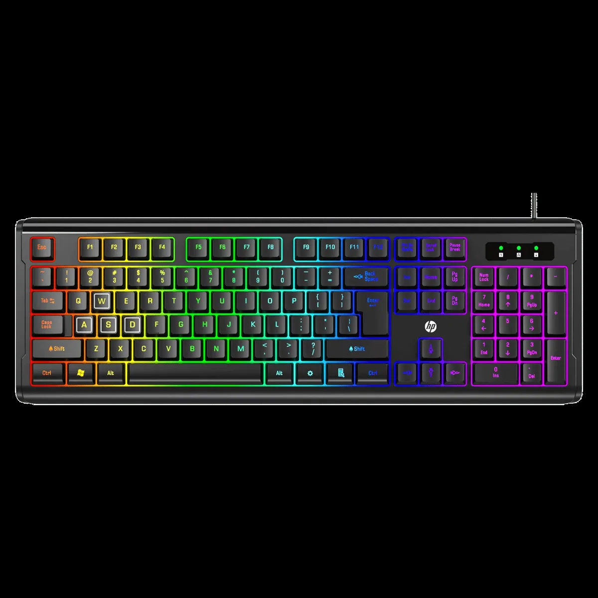 HP K280 Wired Gaming Keyboard with 3-Zone RGB Backlit (Spill Resistanc, Black)