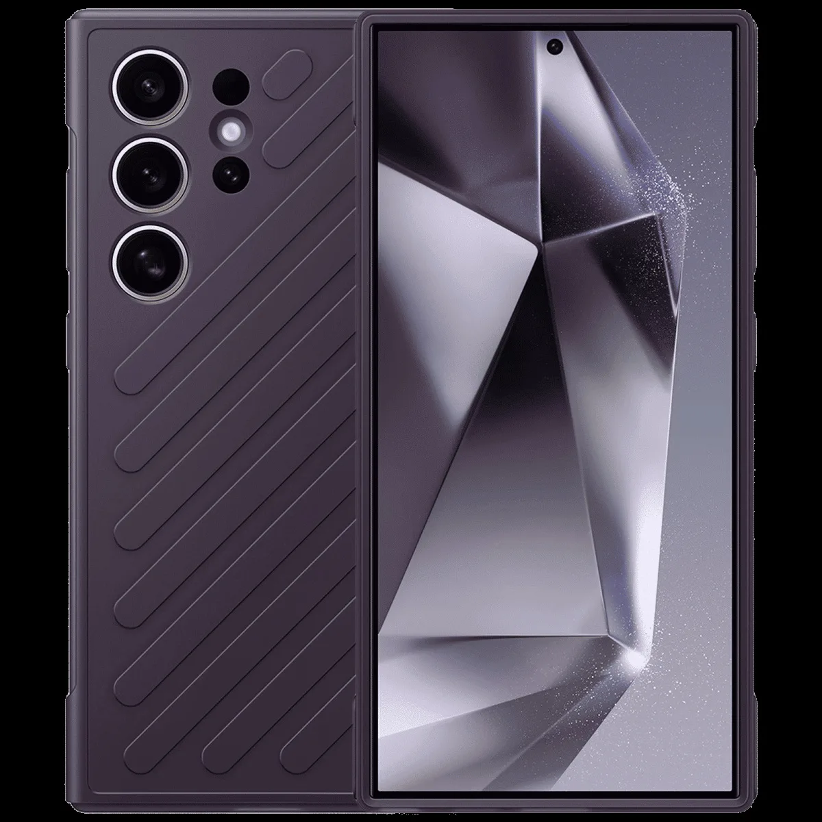 SAMSUNG Shield Polyurethane Back Case for SAMSUNG Galaxy S24 Ultra (Durable and Modern, Dark Violet)
