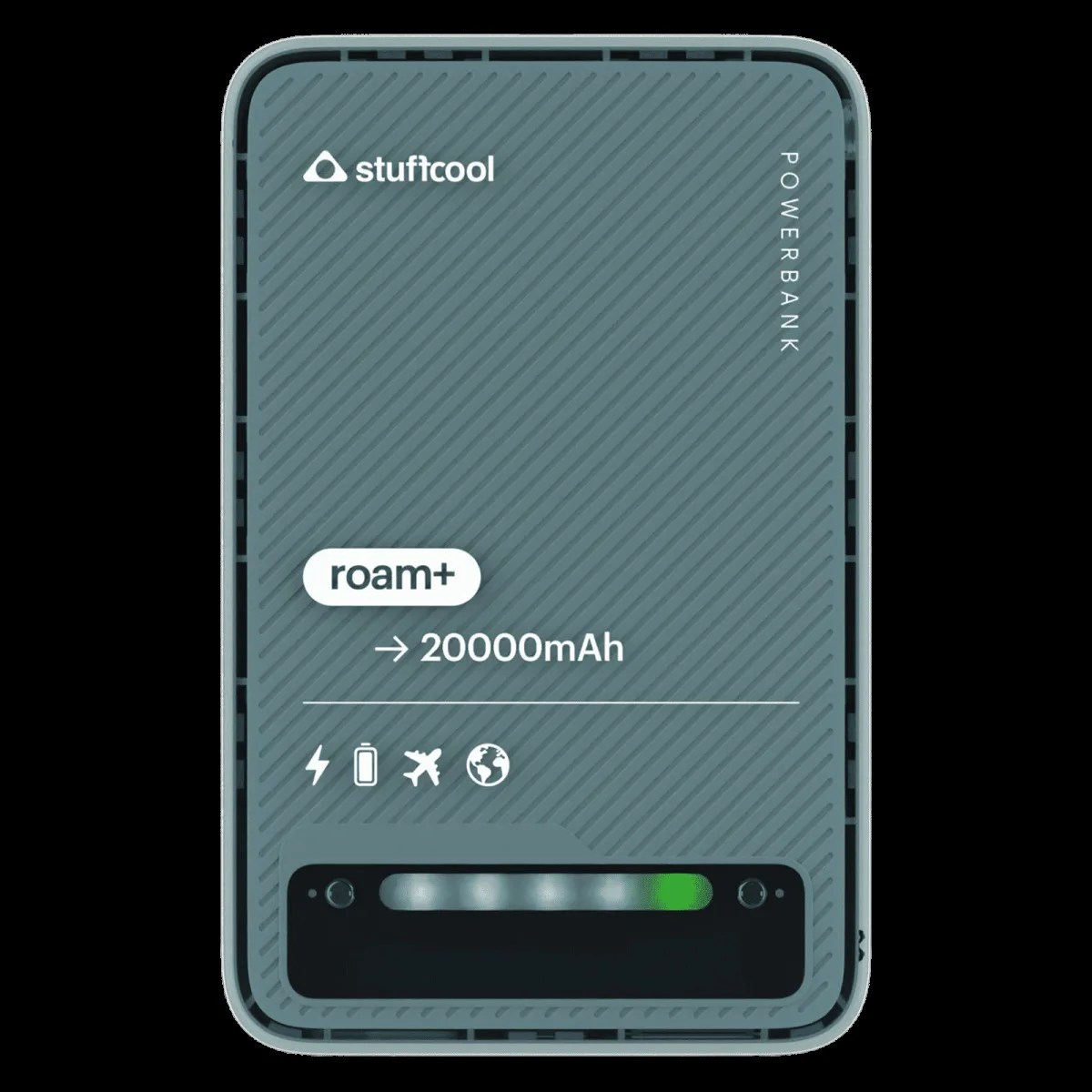 stuffcool Roam Plus 20000 mAh 22.5W Fast Charging Power Bank (1 Type A Port, 1 Type C Port, LED Indicator, White)