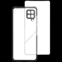 ARROW Hybrid Back Case and Screen Protector Bundle For Samsung Galaxy A12 (Ultra Transparent Visibility)