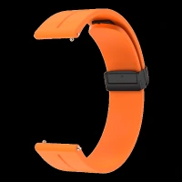 noise SnapOn Silicone Magnetic Loop for Smartwatch (22mm) (Quick Release Pins, Orange)