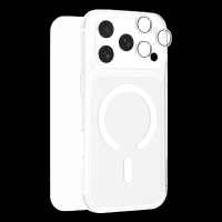 HYPHEN DURO TPU Back Cover, Tempered Glass & Lens Protector Combo for Apple iPhone 17 Pro Max (Magsafe Charging Compatible, Clear)