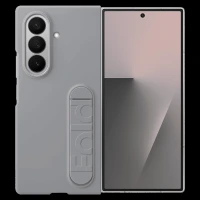 SAMSUNG Soft Silicon Back Cover for SAMSUNG Galaxy Z Fold7 (Pop-up KICK-STAND, Gray)