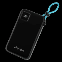 urbn Ultra Link 10000 mAh 22.5W Fast Charging Power Bank (2 Type C & 1 Type A Port, 12 Layer Circuit Protection, Black)