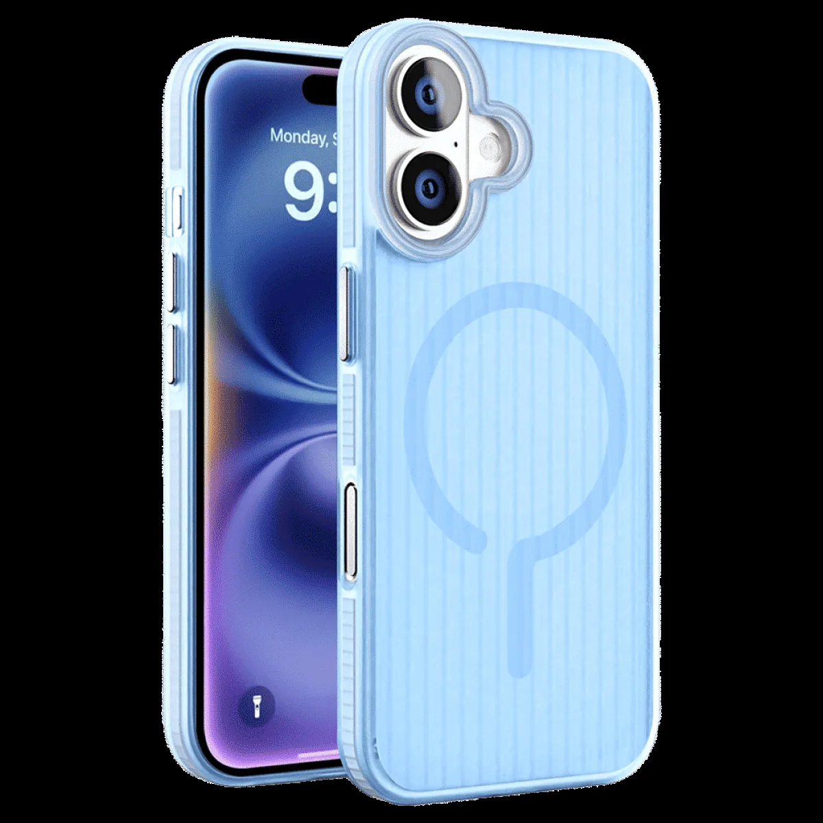 GRIPP Slimfit TPU Back Cover for Apple iPhone 16 Plus (MagSafe Charging Support, Blue)