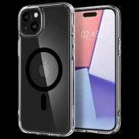 spigen Ultra Hybrid TPU & Polycarbonate Back Cover for Apple iPhone 15 (Supports Wireless Charging, Black)