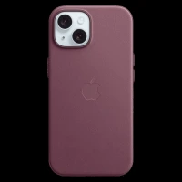 Apple Soft FineWoven Back Cover for Apple iPhone 15 (MagSafe Charging Support, Mulberry)