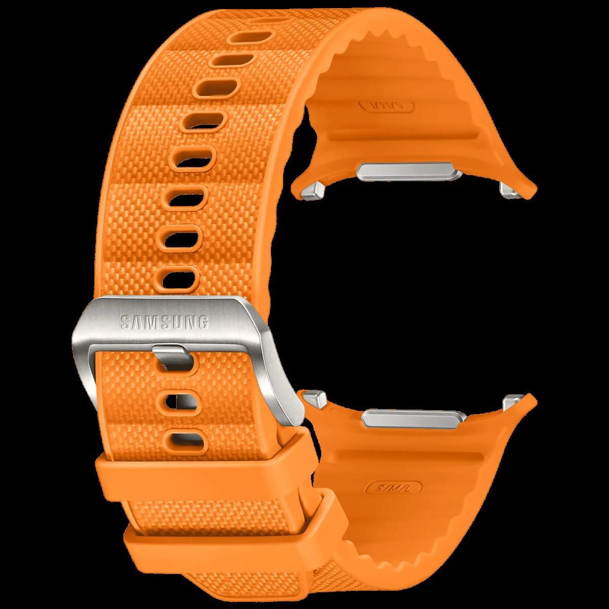 SAMSUNG ET-SBL70MOEGIN HNBR, Nylon, Titanium, SUS Peak Form Band for SAMSUNG Galaxy Watch Ultra (Lugless Design, Orange)
