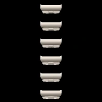 Apple Stainless Steel Link Bracelet Kit for Apple (44mm / 45mm / 46mm / 49mm) (Simple Release Button, Natural)