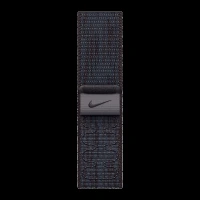 Apple Woven Nylon Nike Sport Loop for Apple Watch (38mm / 40mm / 41mm / 42mm) (Hook-and-Loop Fastener, Black & Blue)