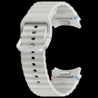 SAMSUNG ET-SNL31LSEGIN HNBR Sport Band for SAMSUNG Galaxy Watch7, Watch4, Watch4 Classic, Watch5, Watch 5 Pro, Watch6 & Watch6 Classic (M/L) (Breathable Design, Silver)