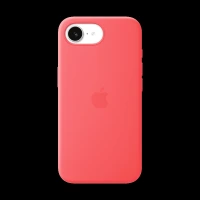 Apple Soft Silicone Back Cover for Apple iPhone 17e (MagSafe Compatible, Bright Guava)