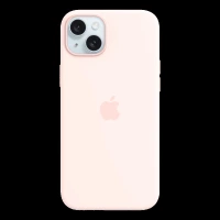 Apple Soft Silicone Back Cover for Apple iPhone 15 Plus (MagSafe Charging Support, Light Pink)