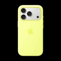 Apple Soft Silicone Back Cover for Apple iPhone 17 Pro (MagSafe Compatible, Neon Yellow)