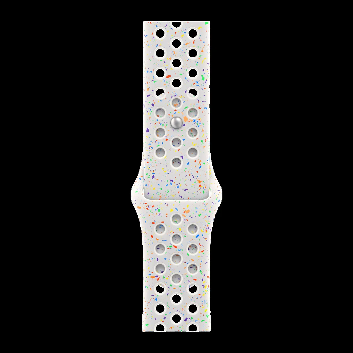 Apple Aluminium & Fluoroelastomer Nike Sport Band for Apple Watch (44mm / 45mm / 46mm / 49mm, M/L) (Durable & Strong, Pure Platinum)