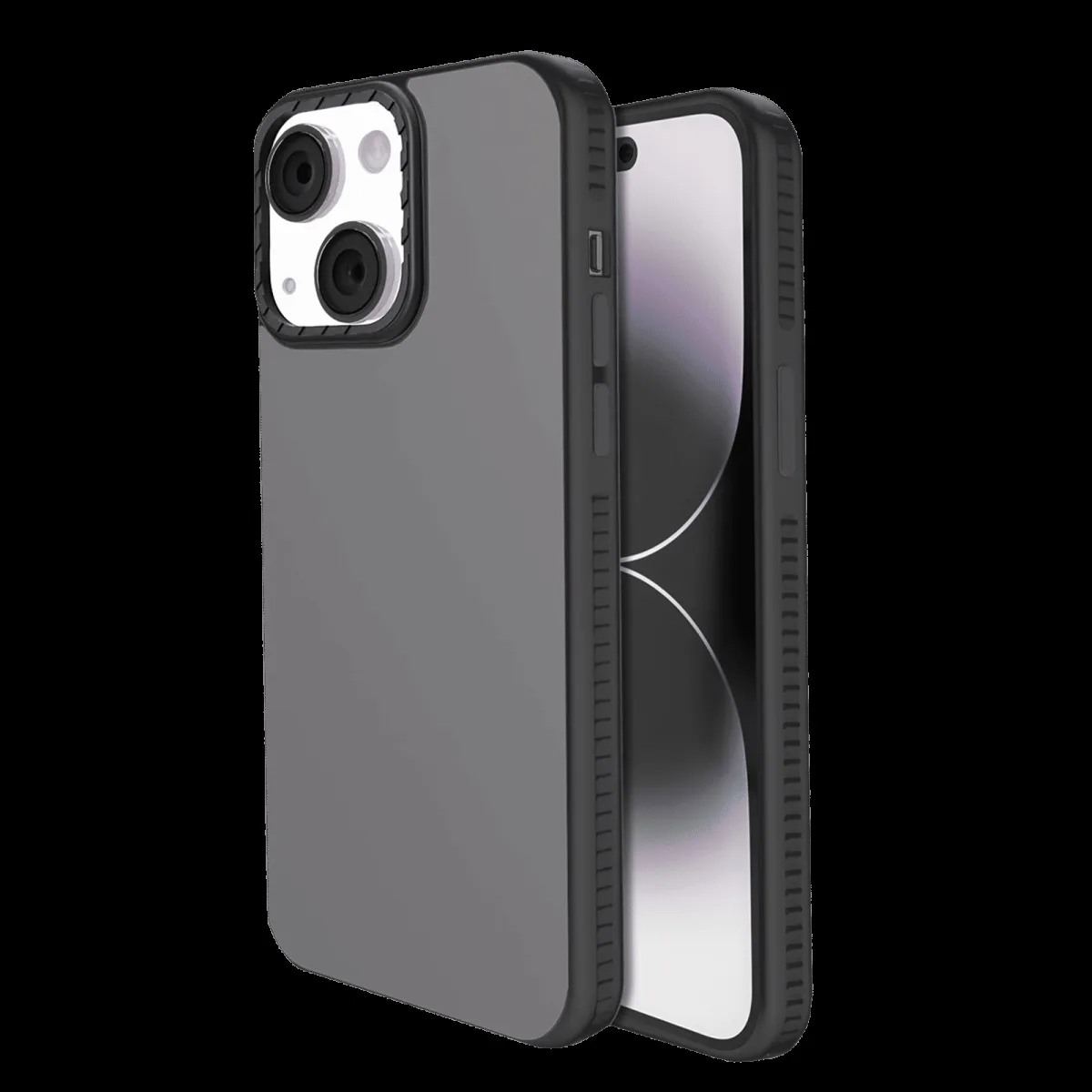 GRIPP Alpine Rubber Back Cover for Apple iPhone 15 (Scratch Protection, Black)