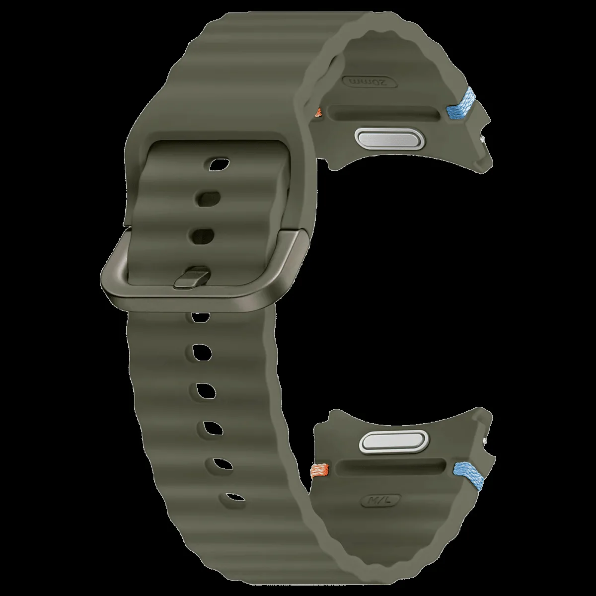 SAMSUNG ET-SNL31LKEGIN HNBR Sport Band for SAMSUNG Galaxy Watch7, Watch4, Watch4 Classic, Watch5, Watch 5 Pro, Watch6 & Watch6 Classic (M/L) (Breathable Design, Green)