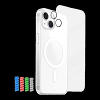 ESSE Armor 360 Back Case, Tempered Glass, Camera & Cable Protector 4in1 Combo for iPhone 15 (Protects Screen From Scratches & Drops, Clear)