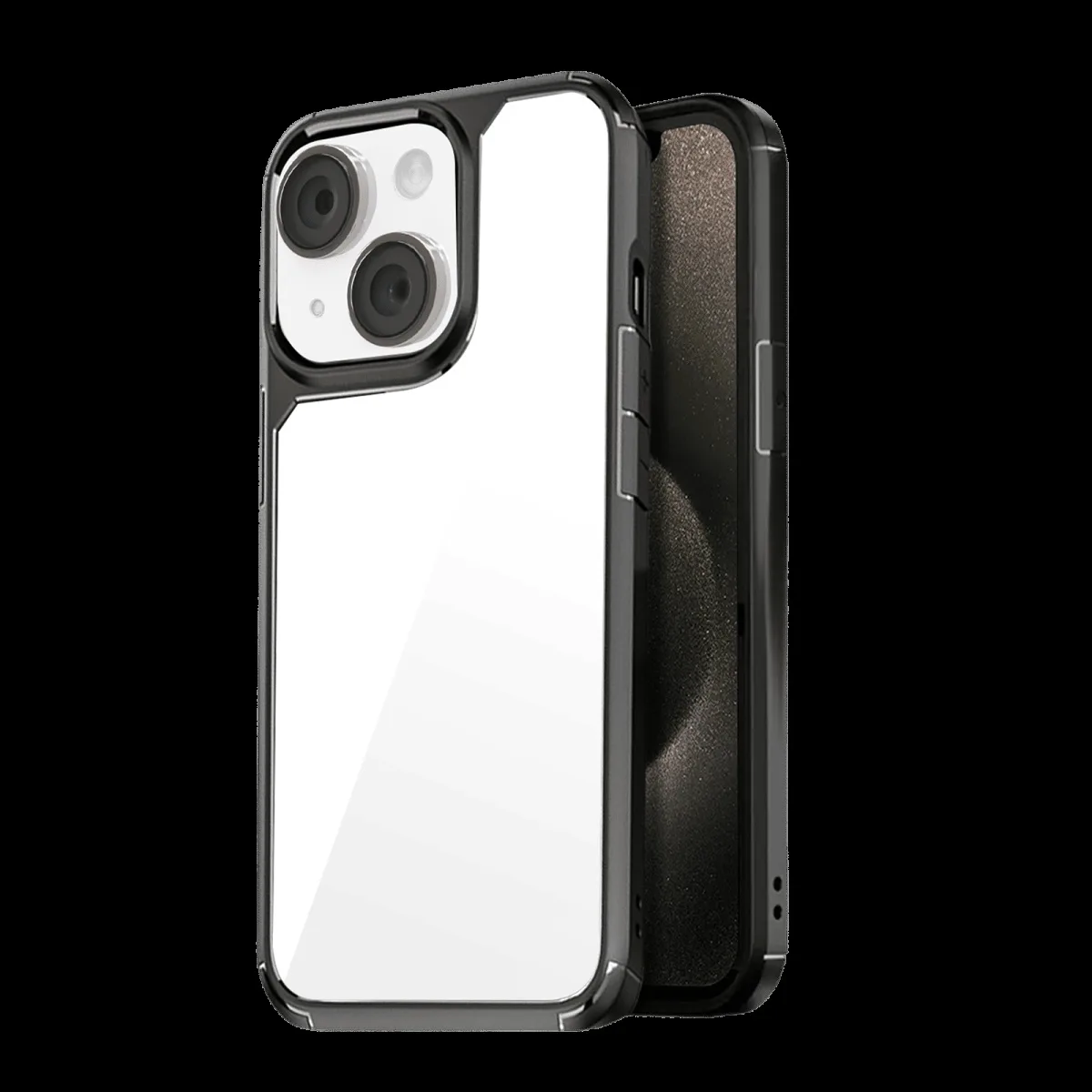 GRIPP Defender Hard TPU & Polycarbonate Back Cover for Apple iPhone 15 Plus (Anti-Bacterial Technology, Black)