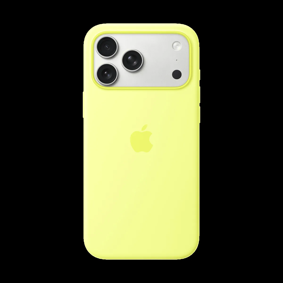 Apple Soft Silicone Back Cover for Apple iPhone 17 Pro Max (MagSafe Compatible, Neon Yellow)