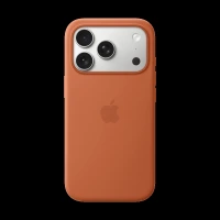 Apple Soft Silicone Back Cover for Apple iPhone 17 Pro (MagSafe Compatible, Terra Cotta)
